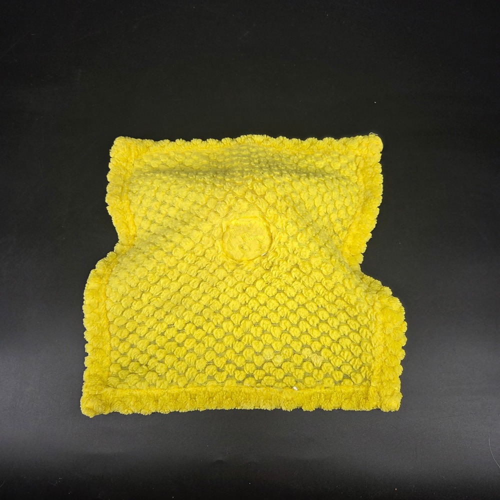 Yellow Chick Baby Security Blanket Lovey Bubble Plush Textured Snuggler Toy - Picture 2 of 2